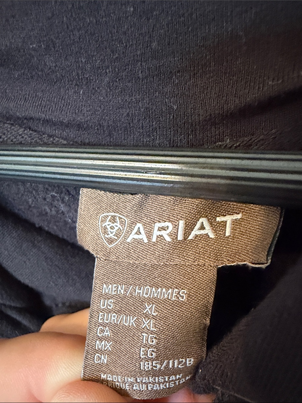 Ariat Black Hoodie with Camo Square Logo - Picture 3 of 4